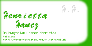 henrietta hancz business card